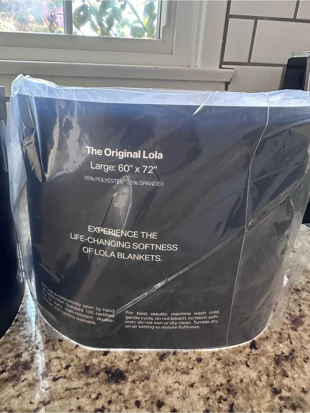 lola Black and White Blanket Packaging